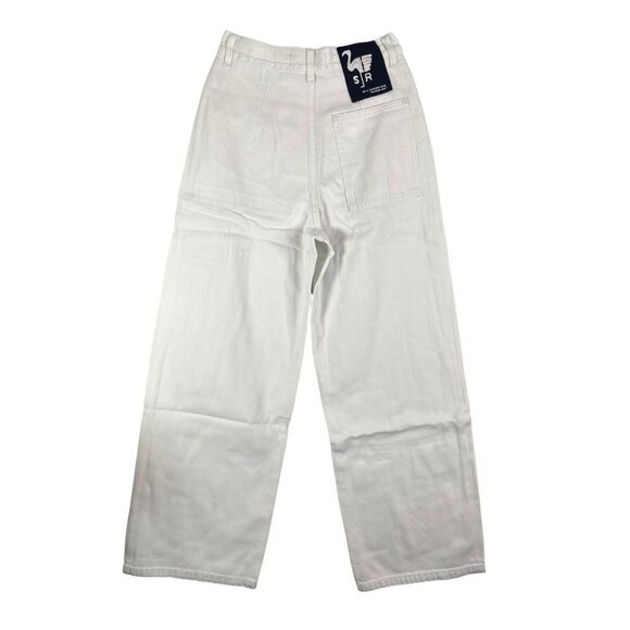 Sandrine Rose Womens Dust White Denim Jeans Wide Leg Size 24 NEW‎ - Picture 3 of 9